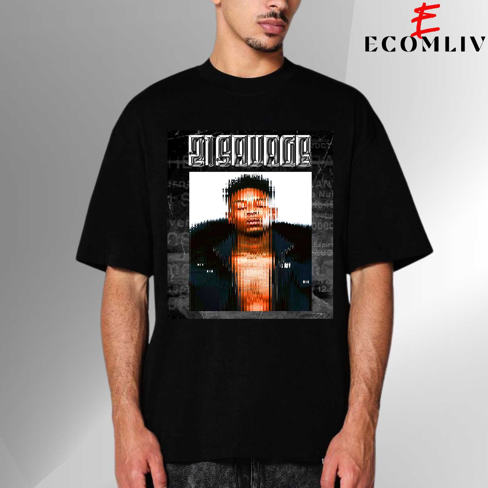 21 Savage Face Vibes T-Shirt, Classic Rap Unisex Tee